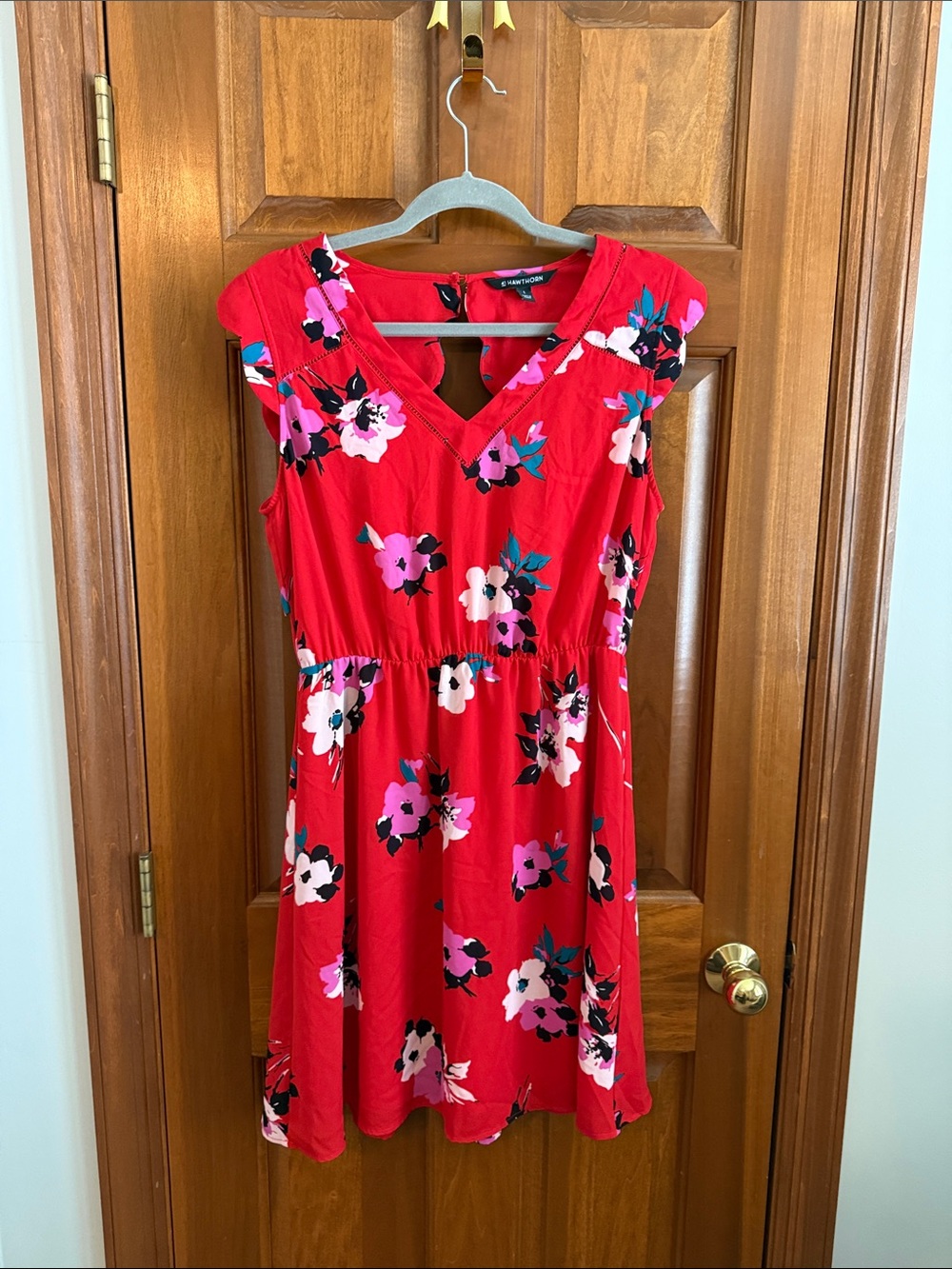 41 Hawthorn Red Floral Midi Dress